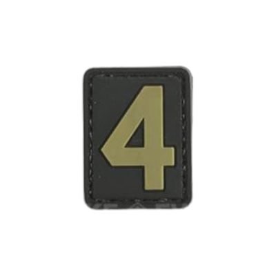 Pvc numf Σήμα 'Νούμερο 4' (Μαύρο/Χακί)