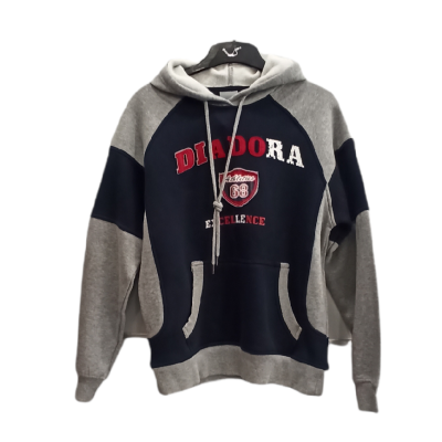 Diadora 862138j-0451 ‘Athletics 68 Series’ Kids Hoodie (Navy/Grey)